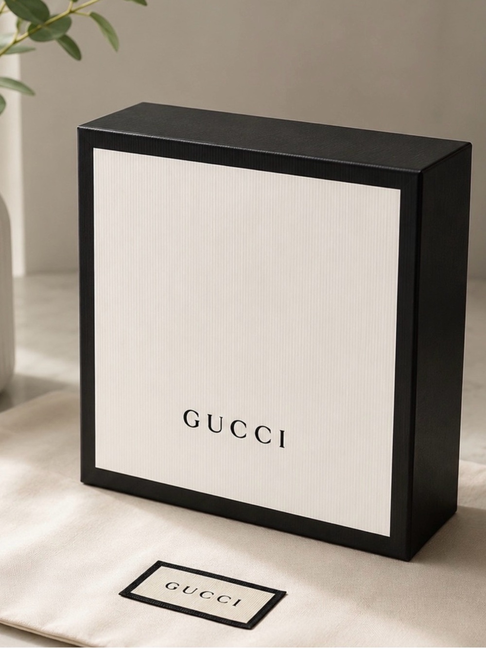 Gucci Black and White Logo Gift Box
